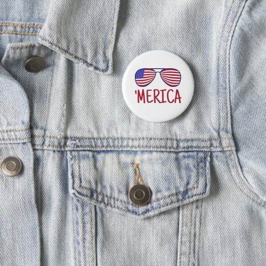 'Merica 4. Juli Brille Button (Beispiel)