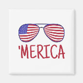 'Merica 4. Juli Brille Magnet (Vorne)