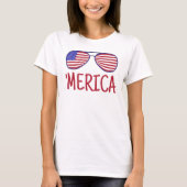 'Merica 4. Juli Brille T-Shirt (Vorderseite)