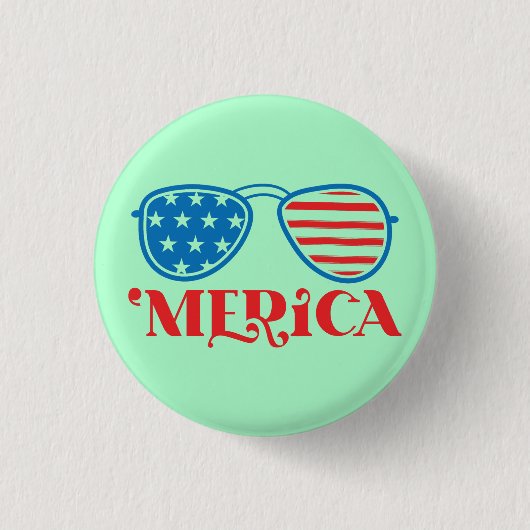 "Merica - 4. Juli Button (Vorderseite)