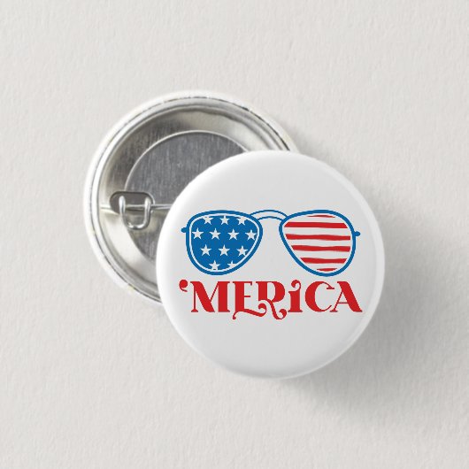 Merica 4. Juli Design-32042 Button (Vorne & Hinten)