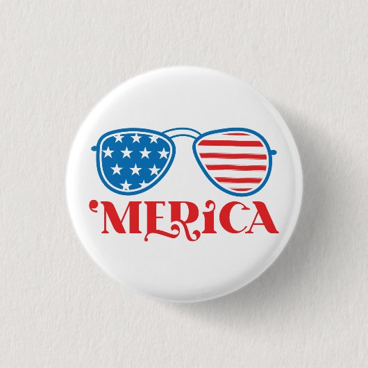 Merica 4. Juli Design-32042 Button (Vorderseite)