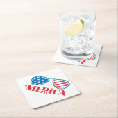 Merica 4. Juli Design-32042 Untersetzer (Vor Ort)