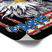Merica 4. Juli Eagle Mullet Usa Flag Patriotic Poster (Ecke)