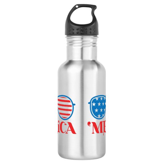 "Merica - 4. Juli Edelstahlflasche (Vorderseite)