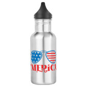 "Merica - 4. Juli Edelstahlflasche (Links)