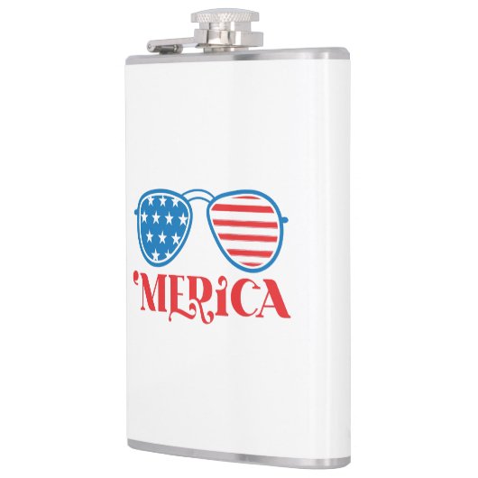 "Merica - 4. Juli Flachmann (Links)