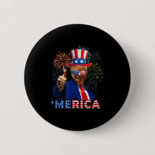 Merica 4. Juli Funny Trump Fireworks Independe Button