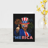 Merica 4. Juli Funny Trump Fireworks Independe Karte (Gelbe Blume)