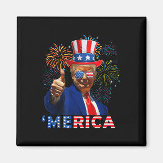 Merica 4. Juli Funny Trump Fireworks Independe Magnet