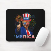 Merica 4. Juli Funny Trump Fireworks Independe Mousepad (Mit Mouse)