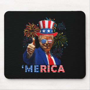 Merica 4. Juli Funny Trump Fireworks Independe Mousepad