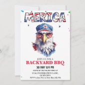 Merica 4. Juli Hinterhof BBQ Einladung (Vorderseite)