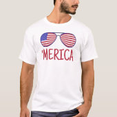 "Merica 4. Juli T - Shirt der Brille (Vorderseite)