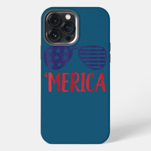 Merica 4. Juli USA Patriotische Amerikanische Flag iPhone 13 Pro Max Hülle