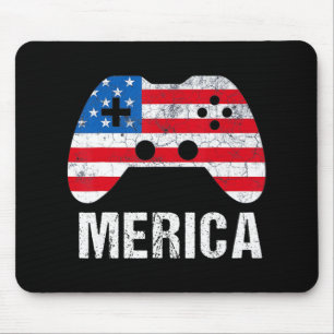 Merica 4. Juli Video Game Gamer Kinder Jungs Männe Mousepad