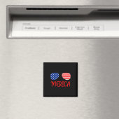 Merica Abraham Lincoln 4. Juli-Shirt Männer Ameri Magnet (In Situ (Geschirrspüler))