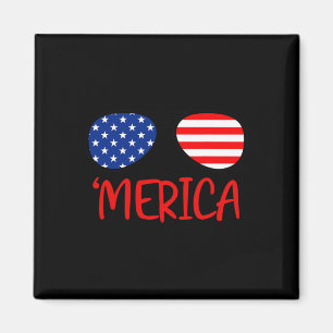Merica Abraham Lincoln 4. Juli-Shirt Männer Ameri Magnet