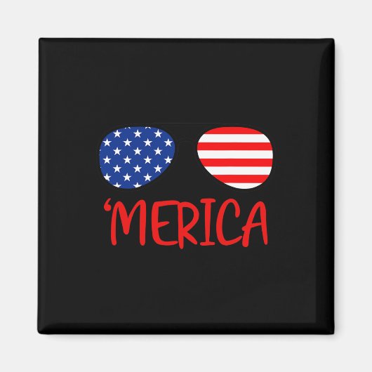 Merica Abraham Lincoln 4. Juli-Shirt Männer Ameri Magnet (Vorne)