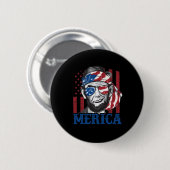 Merica Abraham Lincoln 4. Juli Shirt Men Ameri Button (Vorne & Hinten)