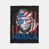 Merica Abraham Lincoln 4. Juli Shirt Men Ameri Fleecedecke (Vorderseite)