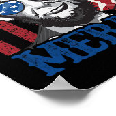 Merica Abraham Lincoln 4. Juli Shirt Men Ameri Poster (Ecke)