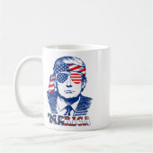 Merica America Happy 4. Juli Trump American Fl Kaffeetasse (Links)