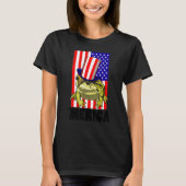 Merica American Flag Frog  Women Frog Love 1 T-Shirt (Vorderseite)
