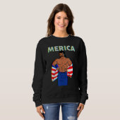 Merica American Mullet Business In Front Party In Sweatshirt (Vorne ganz)