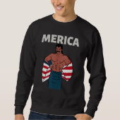 Merica American Mullet Business In Front Party In Sweatshirt (Vorderseite)