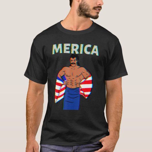 Merica American Mullet Business In Front Party In T-Shirt (Vorderseite)