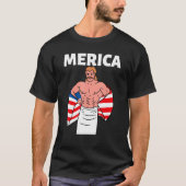 Merica American Mullet Business In Front Party In T-Shirt (Vorderseite)