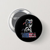 Merica Amerika Lustig Trump 4. Juli Button (Vorne & Hinten)