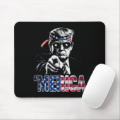Merica Amerika Lustig Trump 4. Juli Mousepad (Mit Mouse)