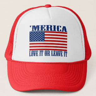 'MERICA amerikanische Flagge - Liebe verlässt es Truckerkappe