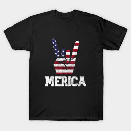 MERICA - Amerikanische Flagge T-Shirt