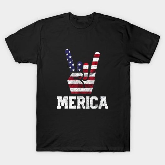 MERICA - Amerikanische Flagge T-Shirt