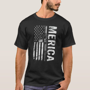 Merica AR15 Gewehr USA-Flagge Pro Waffen 2. Zusatz T-Shirt