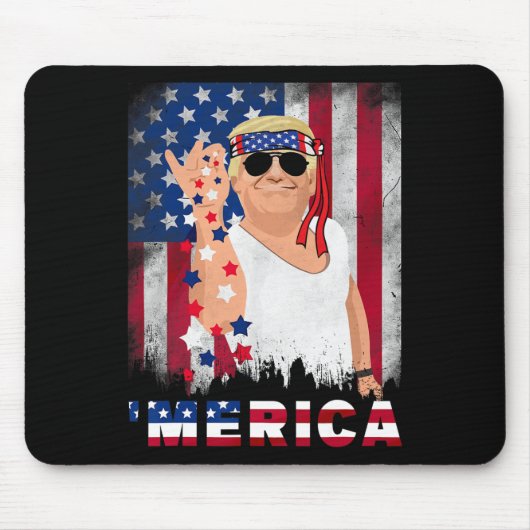 Merica Bae Salt Sprinkle American Flag Patriotics Mousepad (Vorne)