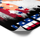 Merica Bae Salt Sprinkle American Flag Patriotics Poster (Ecke)