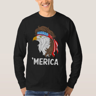 Merica Bald Adler 4. Juli Patriotic American F T-Shirt