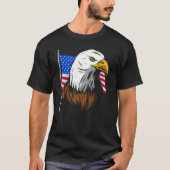 Merica Bald Eagle Independence Day 4. Juli T-Shirt (Vorderseite)