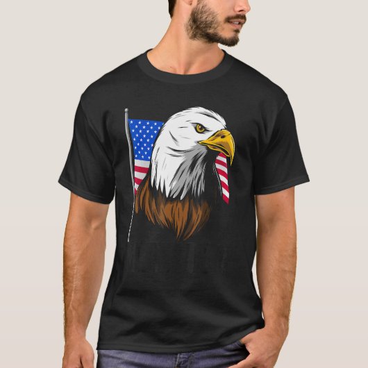Merica Bald Eagle Independence Day 4. Juli T-Shirt (Vorderseite)