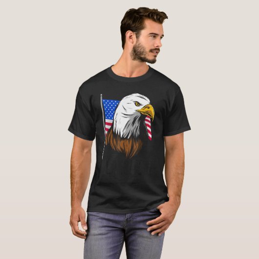 Merica Bald Eagle Independence Day 4. Juli T-Shirt (Vorne ganz)