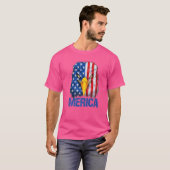 Merica Bald Eagle Independence Day 4. Juli T-Shirt (Vorne ganz)