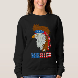Merica Bald Eagle Mullet American Independence Day Sweatshirt