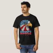 Merica Bald Eagle Patriotic Eagle 4. Juli T-Shirt (Vorne ganz)