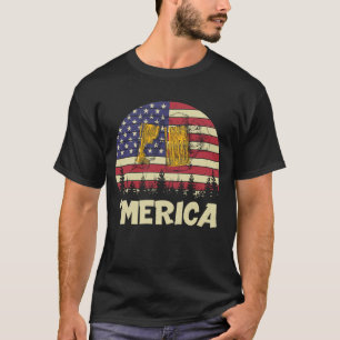 Merica Beer Patriotic Drinking 4. Juli USA T-Shirt
