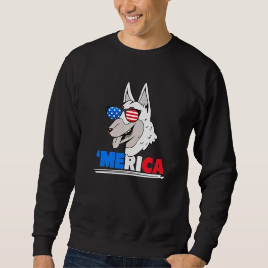 Merica Belgischer Malinois Hund Sweatshirt (Vorderseite)