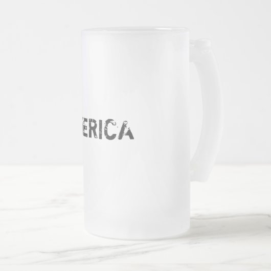 MERICA BIER-TASSE MATTGLAS BIERGLAS (VorderseiteRechts)